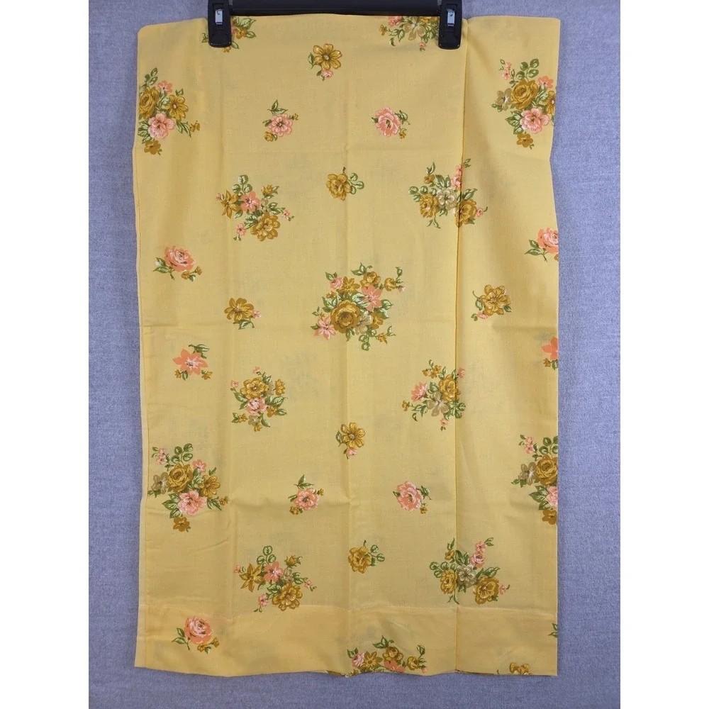 Floral Pillowcase Set Vintage Yellow Flower Bunch All Over Print‎ Pillow Bedding